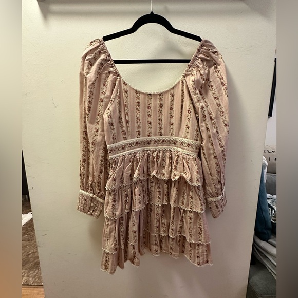 NEW LoveShackFancy Astor Dress in Macaroon Size 00 - Picture 3 of 4